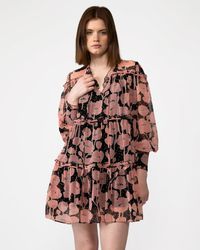 Ted Baker - Sandror Swing Mini Dress With Ruffled Tiers - Lyst