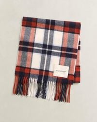GANT - Checked Wool Scarf - Lyst