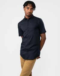 Armani Exchange - Short Sleeve Bi-stretch Shirt - Lyst