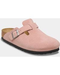 Birkenstock - Boston Suede Leather Clogs - Lyst