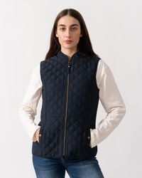 Joules - Minx Diamond Quilt Gilet - Lyst