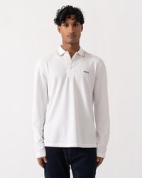 BOSS - Plisy Long Sleeve Polo Shirt - Lyst