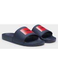 HUGO - Timein Slides With Logo Strap - Lyst