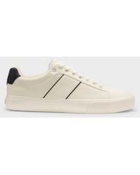 BOSS - Aiden Tenn Faux-Leather Trainers With Plain And Grained Textures - Lyst