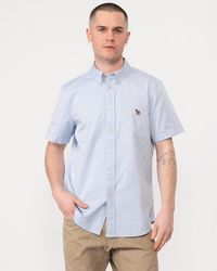 Paul Smith - Ps Tailored Fit Short Sleeve Zebra Badge Shirt - Lyst