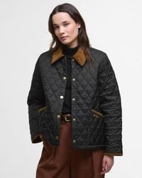 Barbour - Icons Cropped Liddesdale Quilted Jacket - Lyst