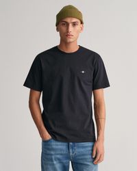 GANT - Reg Hied Hort Eeve T-hirt An - Lyst