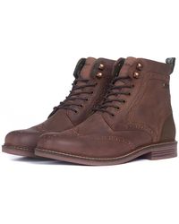 Barbour Leather Seaton Boots in Brown for Men - Lyst