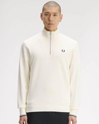Fred Perry - Half Zip Sweatshirt - Lyst