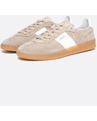 BOSS - Brandon Suede-leather Lace-up Trainers With Branding - Lyst