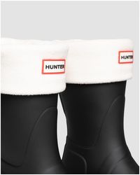 HUNTER Synthetic Recycled Mini Cable Knitted Cuff Short Boot Socks in White for Men Mens Clothing Underwear Socks 