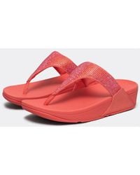 Fitflop - Lulu Crystal Embellished Toe-post Sandals - Lyst