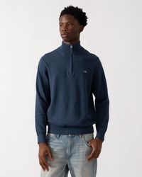 GANT - Classic Cotton Half Zip Jumper - Lyst