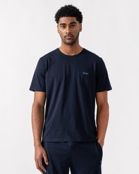 BOSS - Mix&Match Stretch-Cotton Loungewear T-Shirt With Embroidered Logo - Lyst