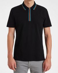 Paul Smith - Ps Regular Fit Short Sleeve Zip Polo - Lyst