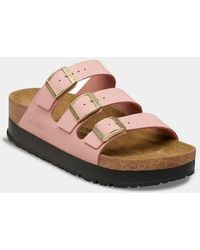 Birkenstock - Papillio Florida Iii Flex Nubuck Platform Sandals - Lyst