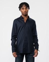 Armani Exchange - Long Sleeve Bi-stretch Shirt - Lyst