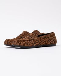 Fitflop - Delicato Suede Leopard Loafers - Lyst