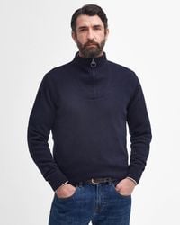 Barbour - Nelson Essential Half Zip Knitted Jumper - Lyst