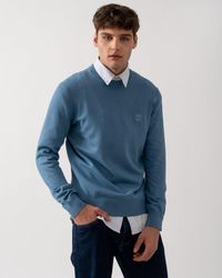 BOSS - Boss Kanovano Crew Neck Jumper Colour: Light/Pastel 459, Size: L - Lyst