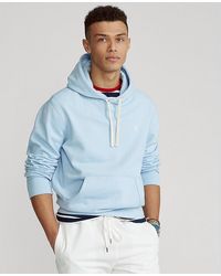 Polo Ralph Lauren Striped Fleece Pullover Hoodie in Blue for Men 