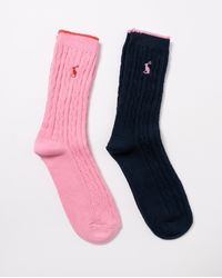 Joules - 2 Pack Cable Knit Cotton Blend Socks - Lyst