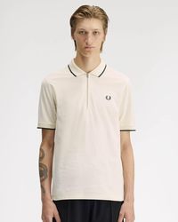Fred Perry - Crepe Pique Polo Shirt - Lyst