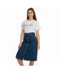 calvin klein denim skirts