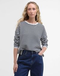 Barbour - Marine Stripe Knitted Jumper - Lyst