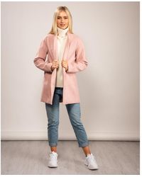 Joules Herringbone Coat - Pink