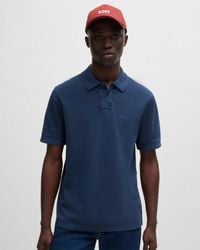 BOSS - Prime Cotton-piqué Polo Shirt With Logo Print - Lyst