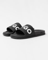 HUGO - Match Slides With Logo Strap Nos - Lyst