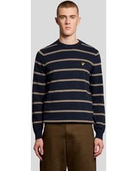 Lyle & Scott - Cotton Striped Crew Neck Jumper - Lyst