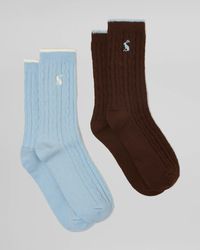 Joules - 2 Pack Cable Knit Cotton Blend Socks - Lyst