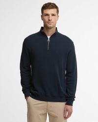 Barbour - Pique Interlock Half Zip Sweatshirt - Lyst