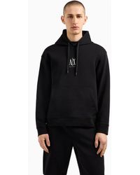 ARMANI EXCHANGE - Embroidered A|x Centre Logo Pullover Hoodie - Lyst