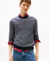Tommy Hilfiger - Pima Cotton Cashmere Herringbone Crew Jumper - Lyst