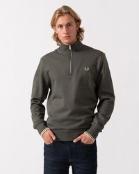 Fred Perry - Half Zip Sweatshirt - Lyst