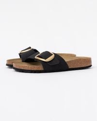 Birkenstock - Madrid Big Buckle Nubuck Leather Sandals - Lyst