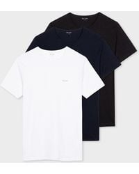 Paul Smith - 3 Pack Script Logo T-Shirts - Lyst