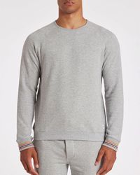 Paul Smith - Long Sleeve Lounge Top With Artist Stripe Cuffs - Lyst