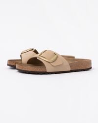 Birkenstock - Madrid Big Buckle Nubuck Leather Sandals - Lyst