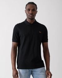 Fred Perry - Plain Signature Polo Shirt /Whisky U35, Size: M - Lyst