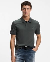 BOSS - Passenger Stretch-Cotton Slim-Fit Polo Shirt With Logo Patch - Lyst