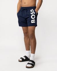 BOSS - Boss Octopus Bold Logo Swim Shorts - Lyst
