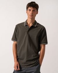 ARMANI EXCHANGE - Regular Fit Mercerised Cotton Polo Shirt - Lyst