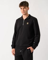Belstaff - Logo Quarter Zip Sweatshirt - Lyst