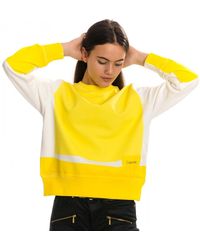 Calvin Klein Overprinted Womens Sweatshirt - Yellow
