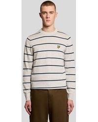 Lyle & Scott - Cotton Striped Crew Neck Jumper - Lyst