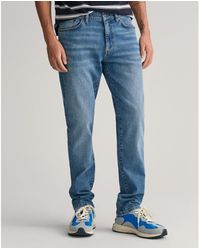 GANT - Slim Fit Jeans - Lyst